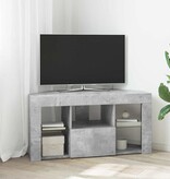 VidaXL Hoek LED TV Kast Beton Grijs 103 x 40 x 50 cm Bewerkt hout