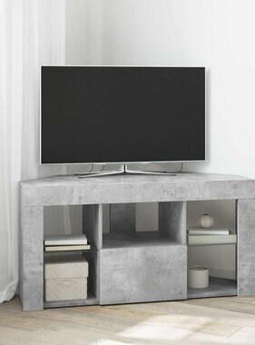 VidaXL Hoek LED TV Kast Beton Grijs 103 x 40 x 50 cm Bewerkt hout
