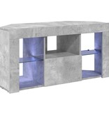 VidaXL Hoek LED TV Kast Beton Grijs 103 x 40 x 50 cm Bewerkt hout