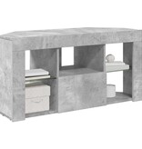 VidaXL Hoek LED TV Kast Beton Grijs 103 x 40 x 50 cm Bewerkt hout