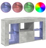 VidaXL Hoek LED TV Kast Beton Grijs 103 x 40 x 50 cm Bewerkt hout