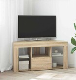 VidaXL Hoek LED TV Kast Sonoma Eiken 102 x 40 x 50 cm Bewerkt hout
