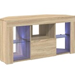 VidaXL Hoek LED TV Kast Sonoma Eiken 102 x 40 x 50 cm Bewerkt hout