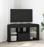 VidaXL Hoek LED TV Kast Zwart 101 x 40 x 50 cm Bewerkt hout