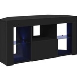 VidaXL Hoek LED TV Kast Zwart 101 x 40 x 50 cm Bewerkt hout