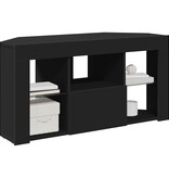VidaXL Hoek LED TV Kast Zwart 101 x 40 x 50 cm Bewerkt hout