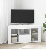 VidaXL Hoek LED TV Kast Wit 100 x 40 x 50 cm Bewerkt hout