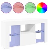 VidaXL Hoek LED TV Kast Wit 100 x 40 x 50 cm Bewerkt hout