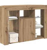 VidaXL Hoek LED TV Kast Artisan Eiken 108 x 40 x 68 cm Bewerkt hout