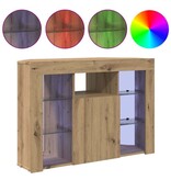 VidaXL Hoek LED TV Kast Artisan Eiken 108 x 40 x 68 cm Bewerkt hout