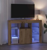 VidaXL Hoek LED TV Kast Artisan Eiken 108 x 40 x 68 cm Bewerkt hout