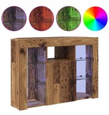 VidaXL Hoek LED TV Kast Oud Hout 107 x 40 x 68 cm Bewerkt hout