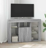 VidaXL Hoek LED TV Kast Grijs Sonoma 106 x 40 x 68 cm Bewerkt hout