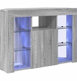 VidaXL Hoek LED TV Kast Grijs Sonoma 106 x 40 x 68 cm Bewerkt hout