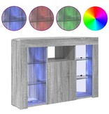 VidaXL Hoek LED TV Kast Grijs Sonoma 106 x 40 x 68 cm Bewerkt hout