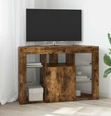 VidaXL Hoek LED TV Kast Gerookt eiken 105 x 40 x 68 cm Bewerkt hout