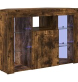 VidaXL Hoek LED TV Kast Gerookt eiken 105 x 40 x 68 cm Bewerkt hout