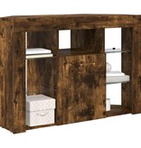 VidaXL Hoek LED TV Kast Gerookt eiken 105 x 40 x 68 cm Bewerkt hout