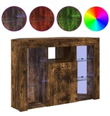 VidaXL Hoek LED TV Kast Gerookt eiken 105 x 40 x 68 cm Bewerkt hout