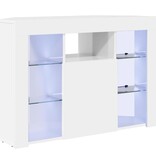 VidaXL Hoek LED TV Kast Hoogglans Wit 104 x 40 x 68 cm Bewerkt hout