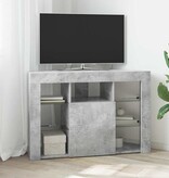 VidaXL Hoek LED TV Kast Beton Grijs 103 x 40 x 68 cm Bewerkt hout