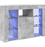VidaXL Hoek LED TV Kast Beton Grijs 103 x 40 x 68 cm Bewerkt hout
