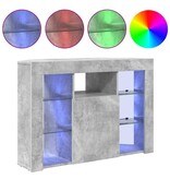 VidaXL Hoek LED TV Kast Beton Grijs 103 x 40 x 68 cm Bewerkt hout