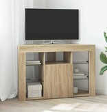 VidaXL Hoek LED TV Kast Sonoma Eiken 102 x 40 x 68 cm Bewerkt hout