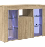 VidaXL Hoek LED TV Kast Sonoma Eiken 102 x 40 x 68 cm Bewerkt hout