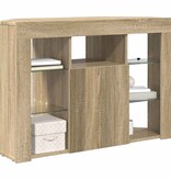 VidaXL Hoek LED TV Kast Sonoma Eiken 102 x 40 x 68 cm Bewerkt hout