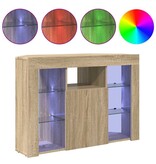 VidaXL Hoek LED TV Kast Sonoma Eiken 102 x 40 x 68 cm Bewerkt hout