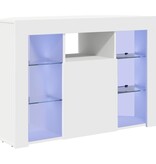 VidaXL Hoek LED TV Kast Wandgemonteerd Wit 100x40x68cm Bewerkt hout