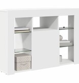 VidaXL Hoek LED TV Kast Wandgemonteerd Wit 100x40x68cm Bewerkt hout