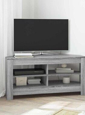 VidaXL HoekTVKast Grijs Sonoma 102 x 40,5 x 45 cm Bewerkt hout