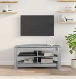 VidaXL HoekTVKast Grijs Sonoma 102 x 40,5 x 45 cm Bewerkt hout