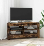 VidaXL HoekTVKast Gerookt eiken 102 x 40,5 x 45 cm Bewerkt hout