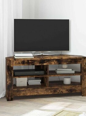 VidaXL HoekTVKast Gerookt eiken 102 x 40,5 x 45 cm Bewerkt hout