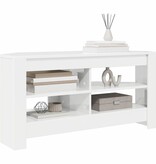 VidaXL HoekTVKast Hoogglans Wit 102 x 40,5 x 45 cm Bewerkt hout