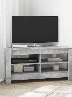 VidaXL HoekTVKast Beton Grijs 102 x 40,5 x 45 cm Bewerkt hout