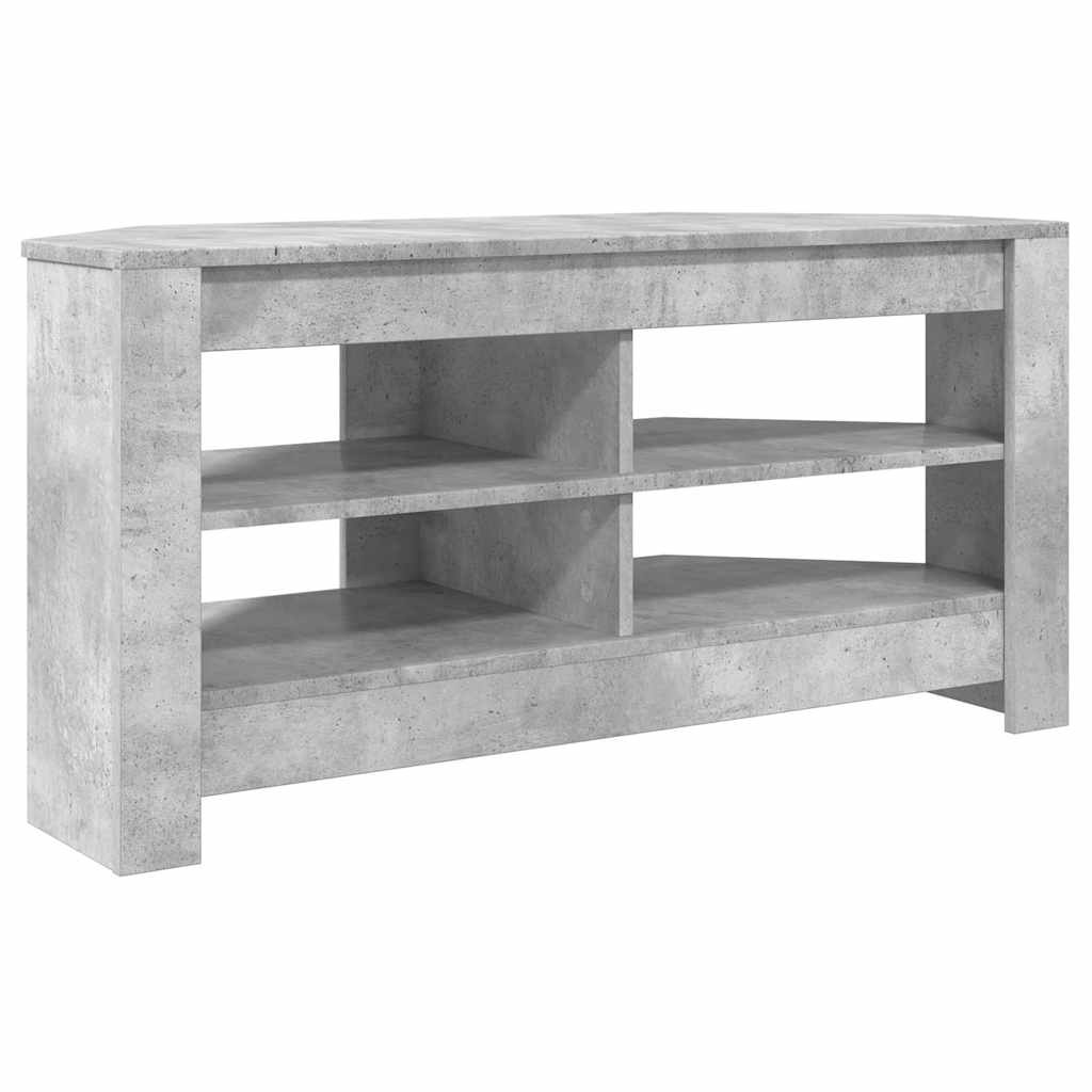 VidaXL HoekTVKast Beton Grijs 102 x 40,5 x 45 cm Bewerkt hout