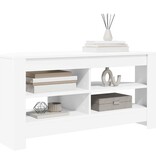 VidaXL HoekTVKast Wit 102 x 40,5 x 45 cm Bewerkt hout
