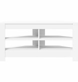 VidaXL HoekTVKast Wit 102 x 40,5 x 45 cm Bewerkt hout