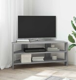 VidaXL HoekTVKast Grijs Sonoma 102x40,5x45cm Bewerkt hout