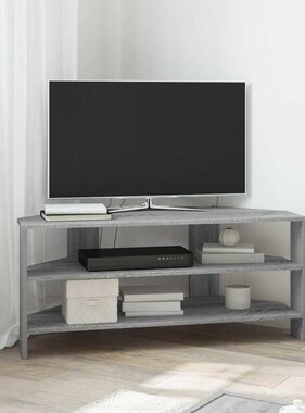 VidaXL HoekTVKast Grijs Sonoma 102x40,5x45cm Bewerkt hout