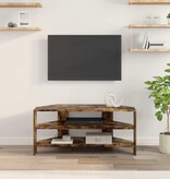 VidaXL HoekTVKast Gerookt eiken 102x40,5x45cm Bewerkt hout