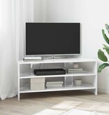 VidaXL HoekTVKast Hoogglans Wit 102x40,5x45cm Bewerkt hout
