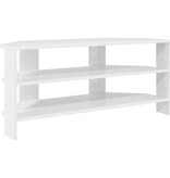 VidaXL HoekTVKast Hoogglans Wit 102x40,5x45cm Bewerkt hout