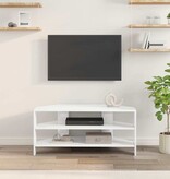 VidaXL HoekTVKast Hoogglans Wit 102x40,5x45cm Bewerkt hout