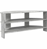 VidaXL HoekTVKast Beton Grijs 102x40,5x45cm Bewerkt hout