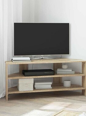 VidaXL HoekTVKast Sonoma Eiken 102x40,5x45cm Bewerkt hout